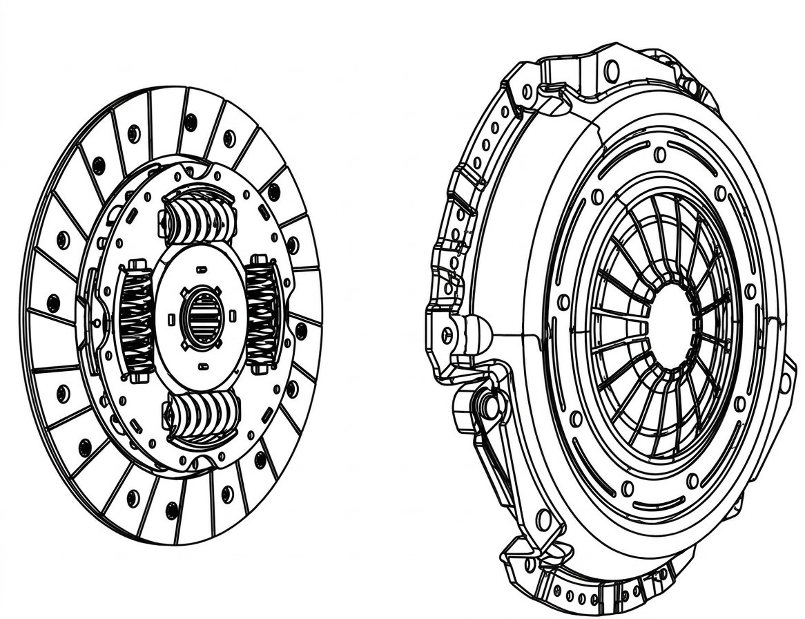 CLTCH KIT PRESSURE PLATE AND DISC 3.6L