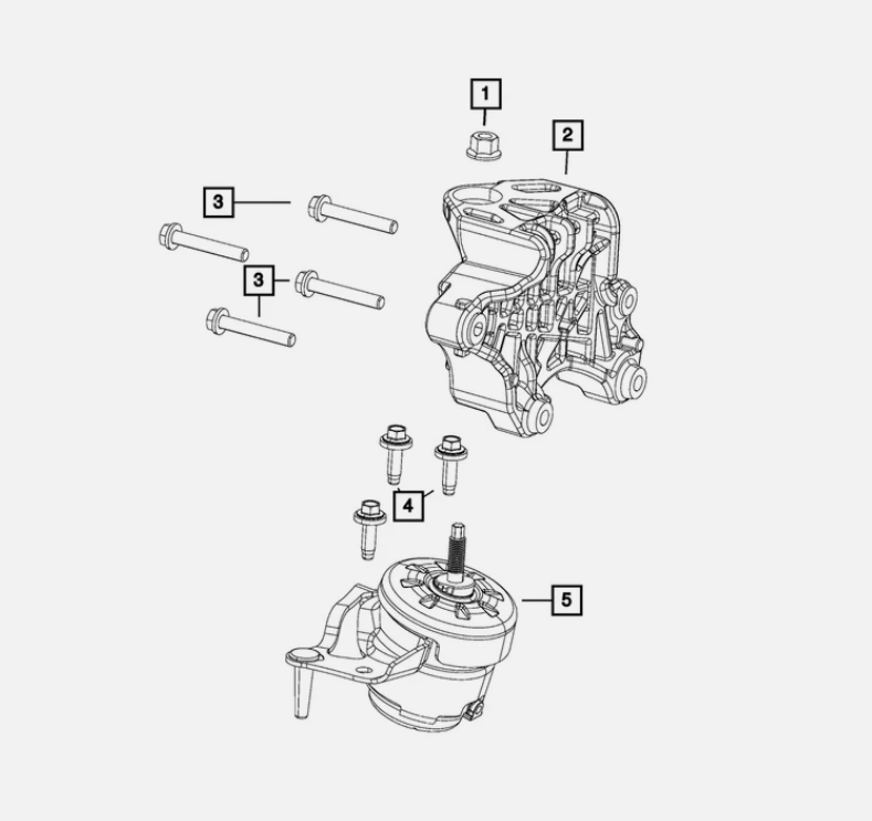 ENGINE MOUNT LH - 2.0L JL