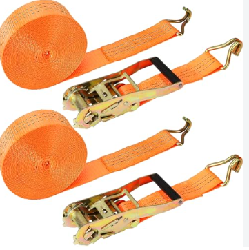 RATCHET TIE DOWN WITH HOOKS 6M x 38MM