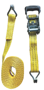 RATCHET TIE DOWN WITH HOOKS 6M x 38MM